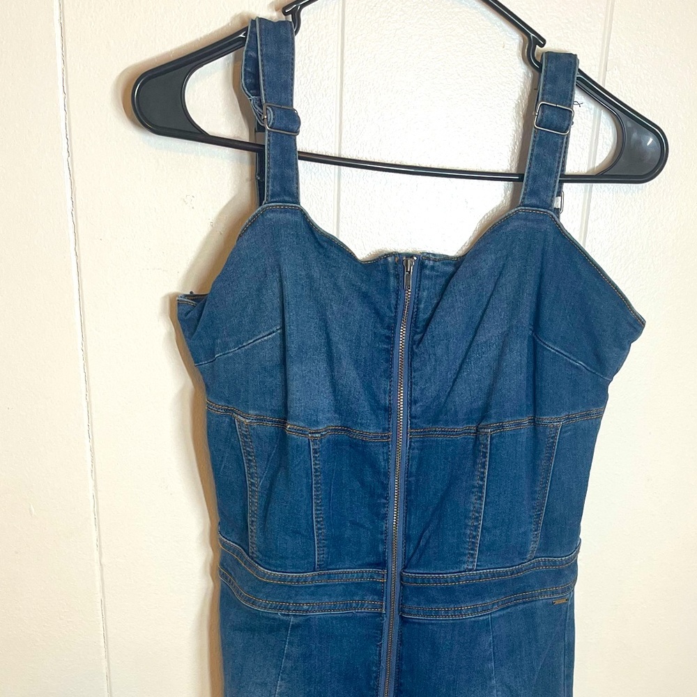 Guess Blue Jeans Jumpsuit Size L Preowned Great Condition